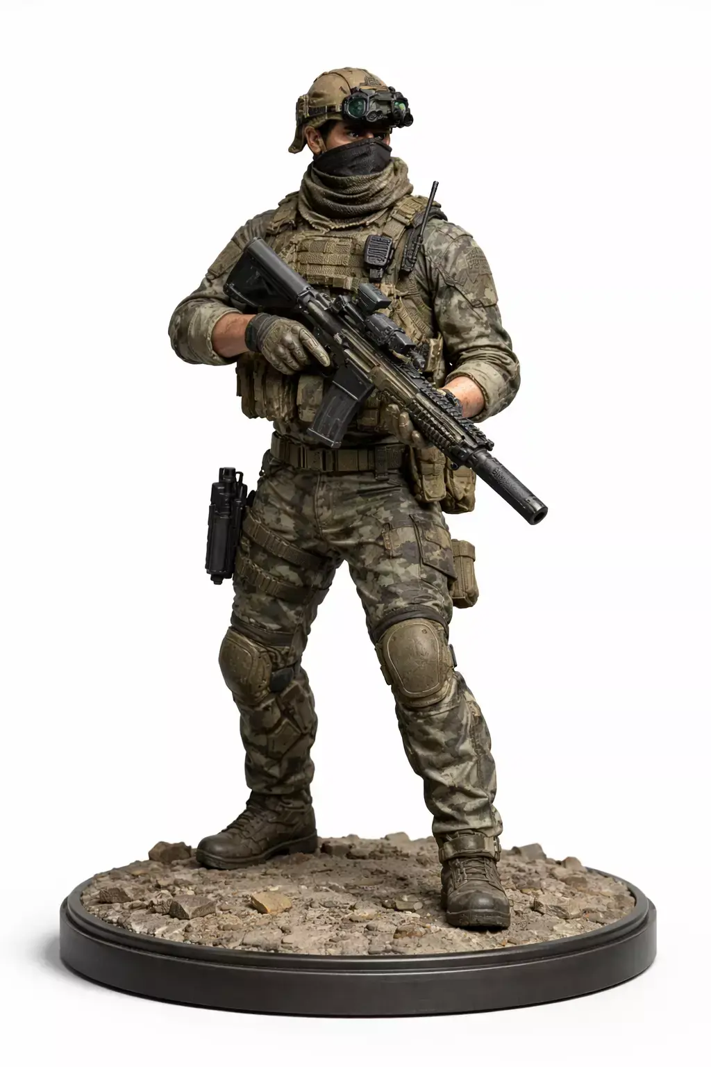 Special Forces Recon Operator STL Modern Military Miniature 3D print model