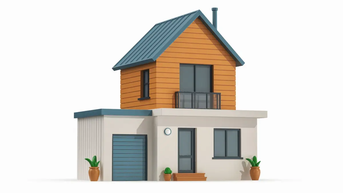 Cartoonish House Low Poly 3D Model 02 3D model