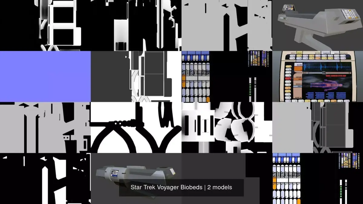 Star Trek Voyager Biobeds 3D Model Pack