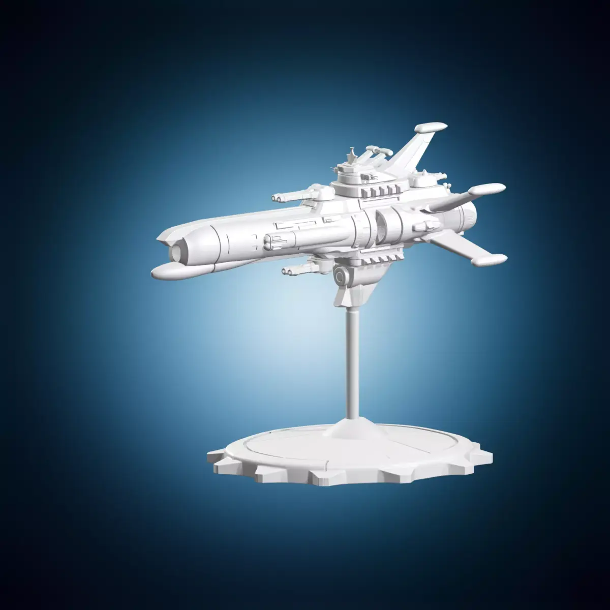 Futuristic Sci-Fi Spaceship Cruiser 3D print model