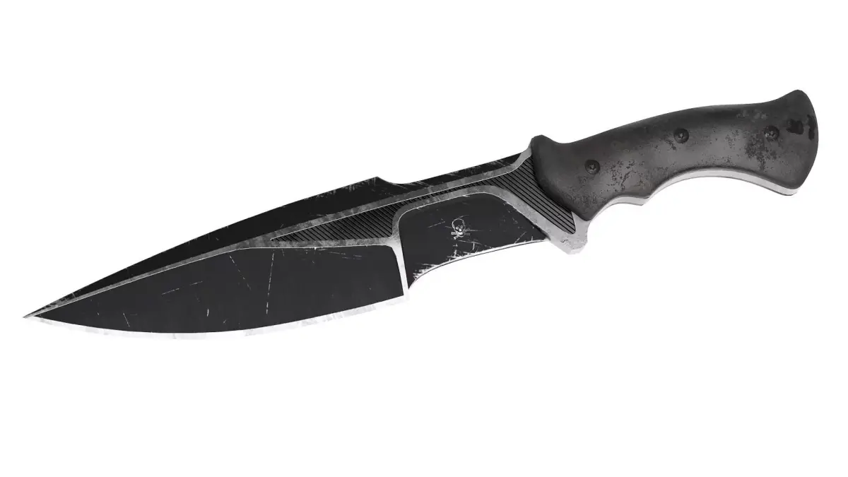 Military Combat Knife Low-poly 3D model