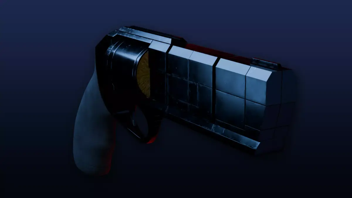 Service Weapon Control Grip Animated High Poly Revolver 3D model