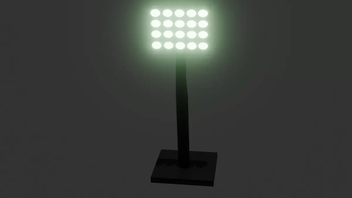Stadium Focus Light 3D Model Free low-poly 3D model