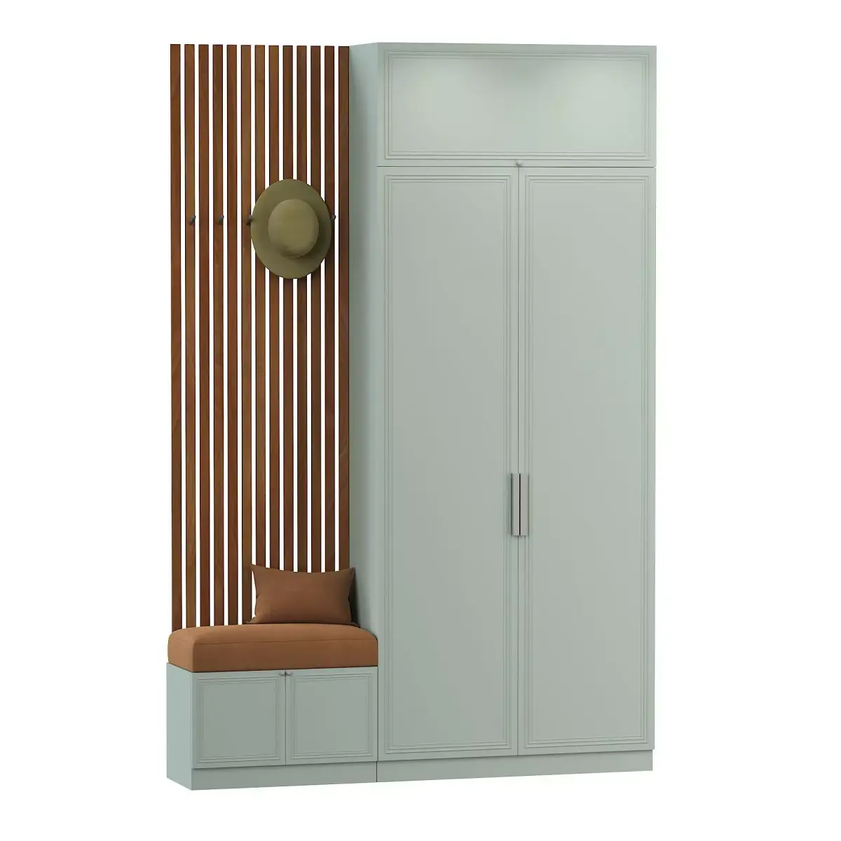hallway set 3 wardrobe with bench Free 3D model