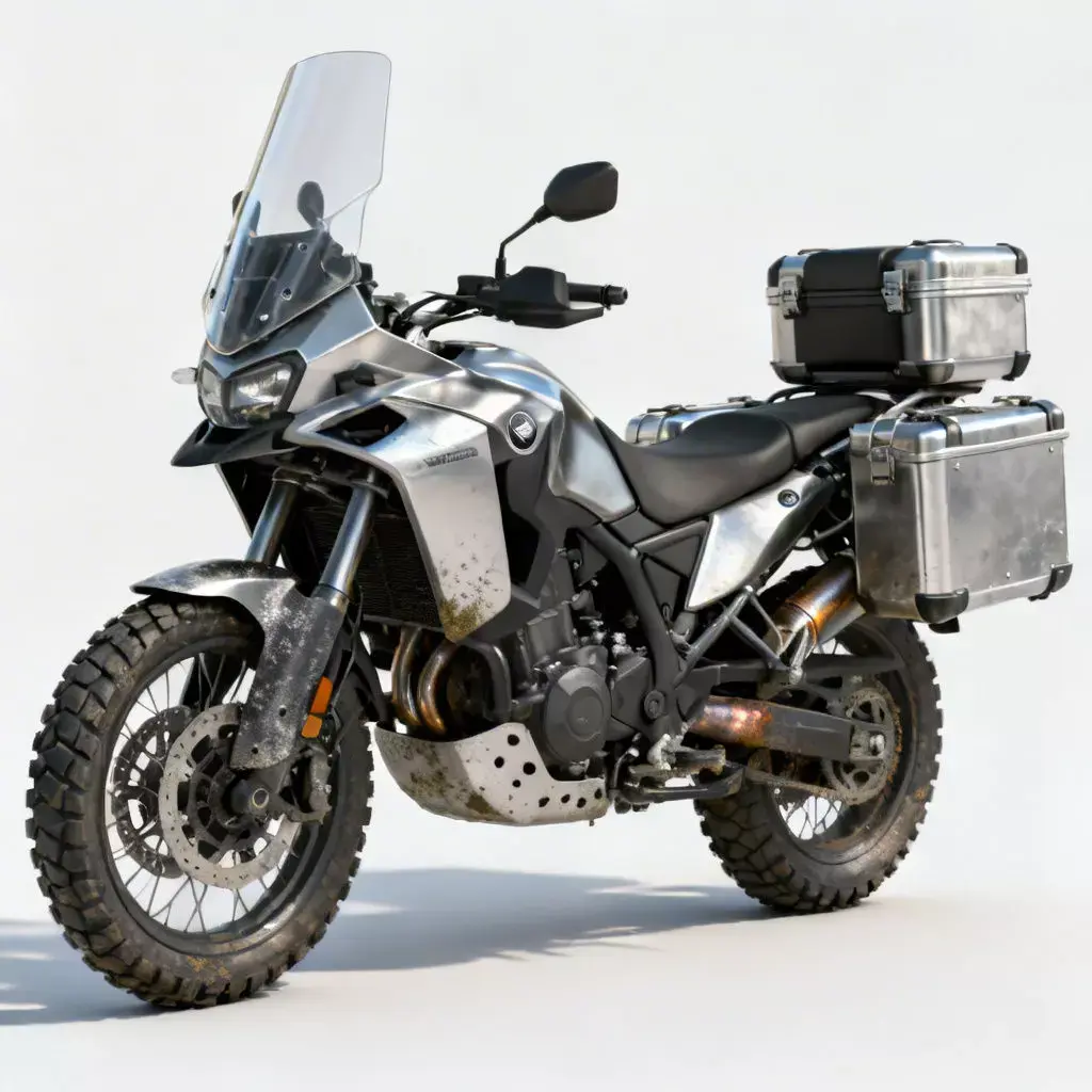 Realistic Adventure Touring Motorcycle 3d model Low-poly 3D model