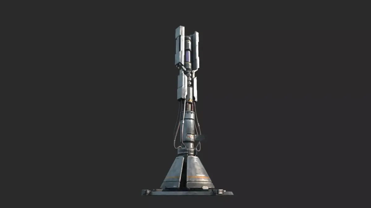 Science fiction equipment signal tower 3D model