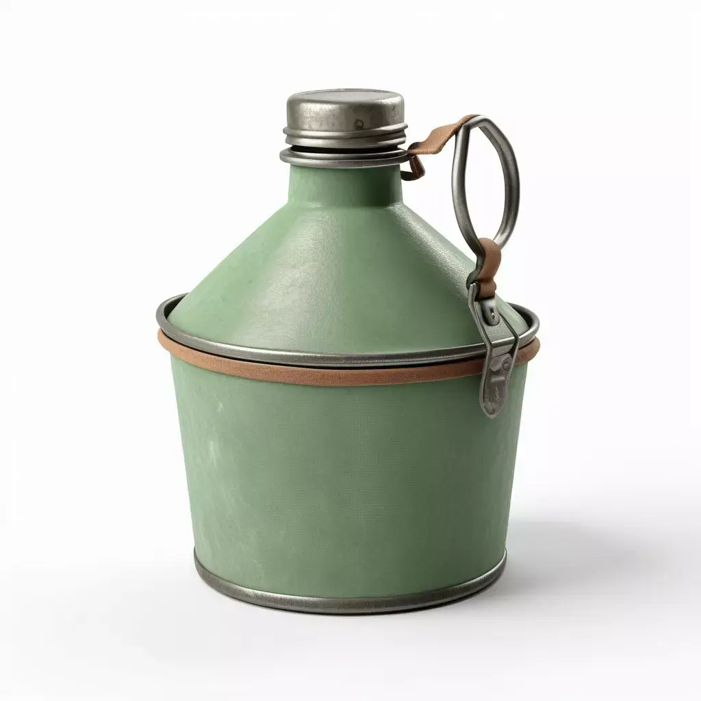 Vintage Military Canteen Flask 3D model