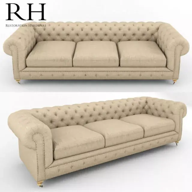 Kensington Upholstered Sofa RH Free 3D model