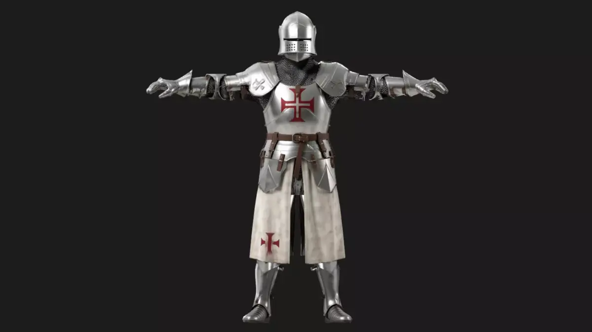 Holy Knight Commander Rigged Low-poly 3D model