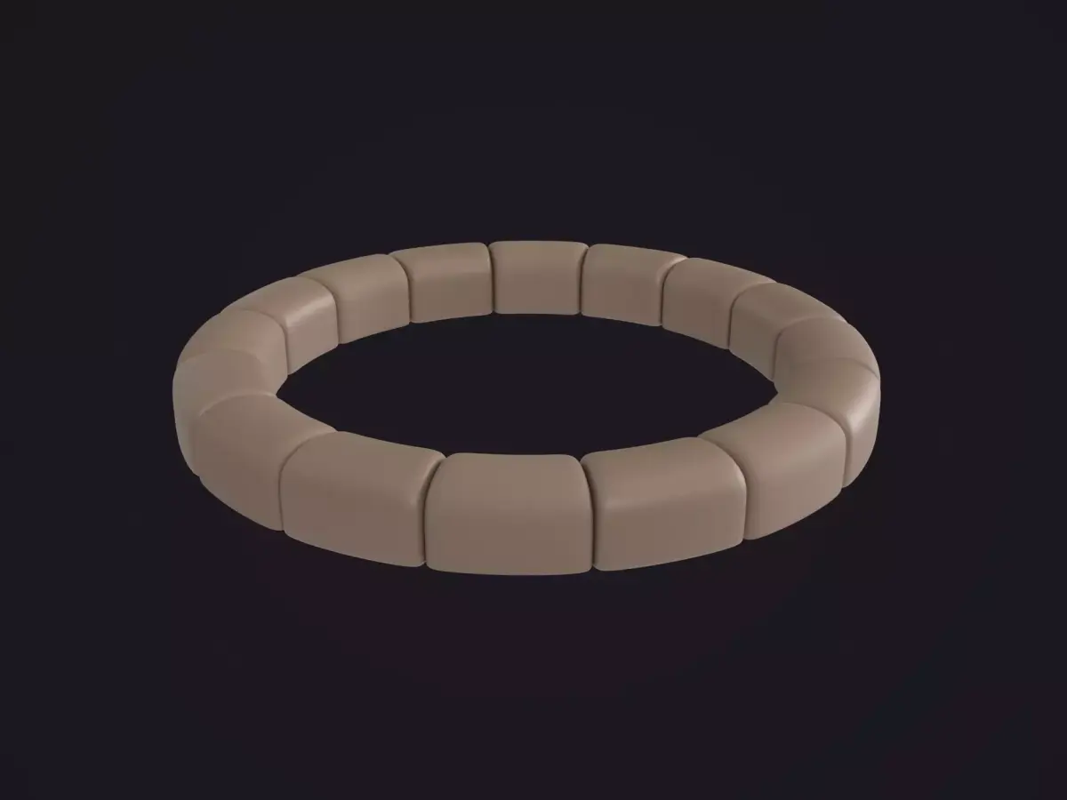 Stylized Stone Fire Pit 3D model