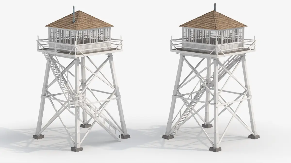 Fire Lookout Tower 3D model