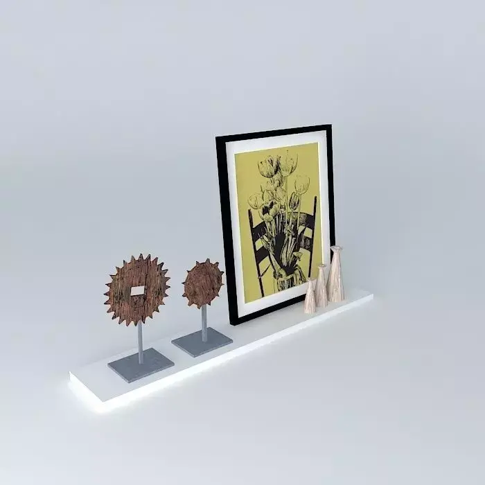 Decorative shelf Free 3D model purchase