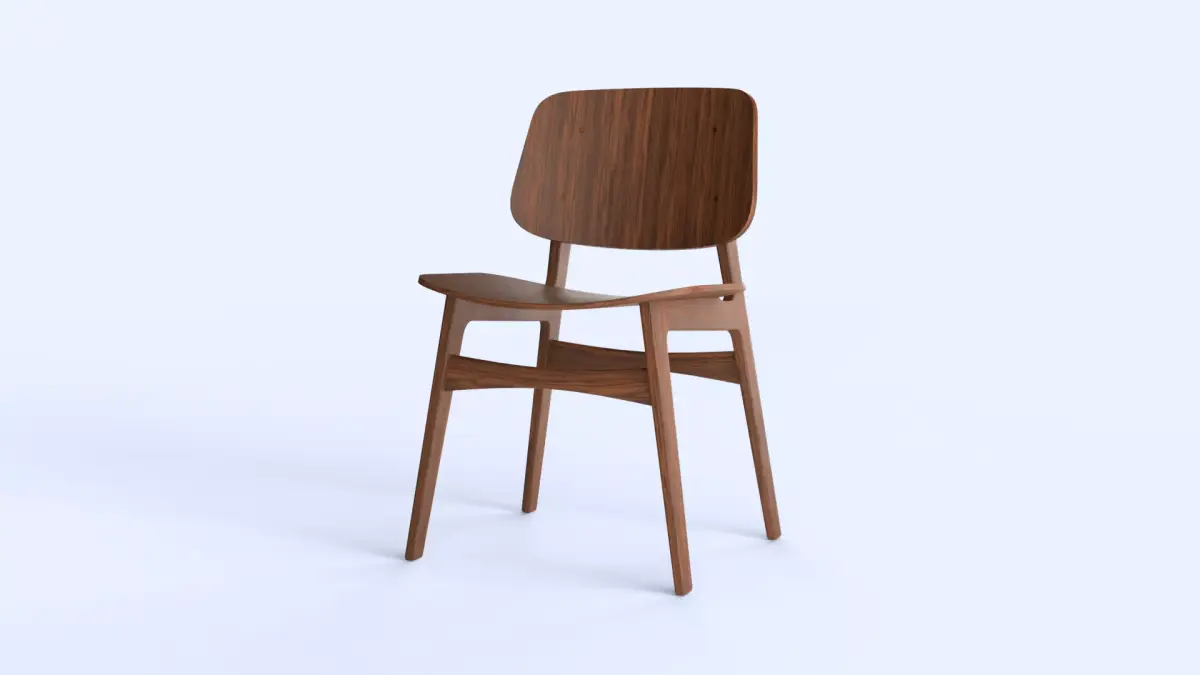 SOBORG WOODEN CHAIR COLOR 04 Free low-poly 3D model