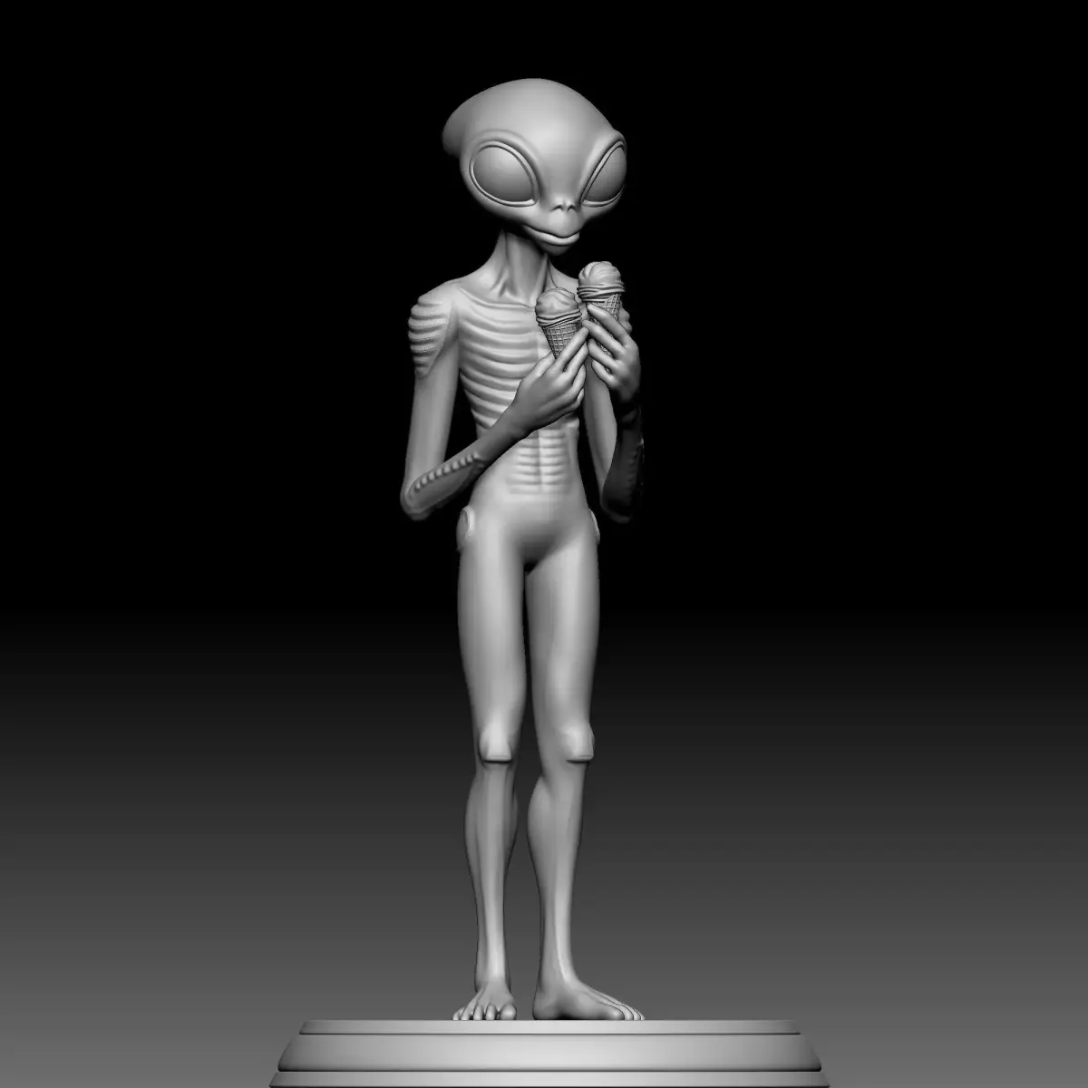 Alien Statue - 0290 3D print model