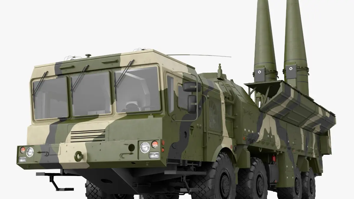 Iskander SS-26 Stone in Camouflage Colored Rigged for Maya 3D model purchase