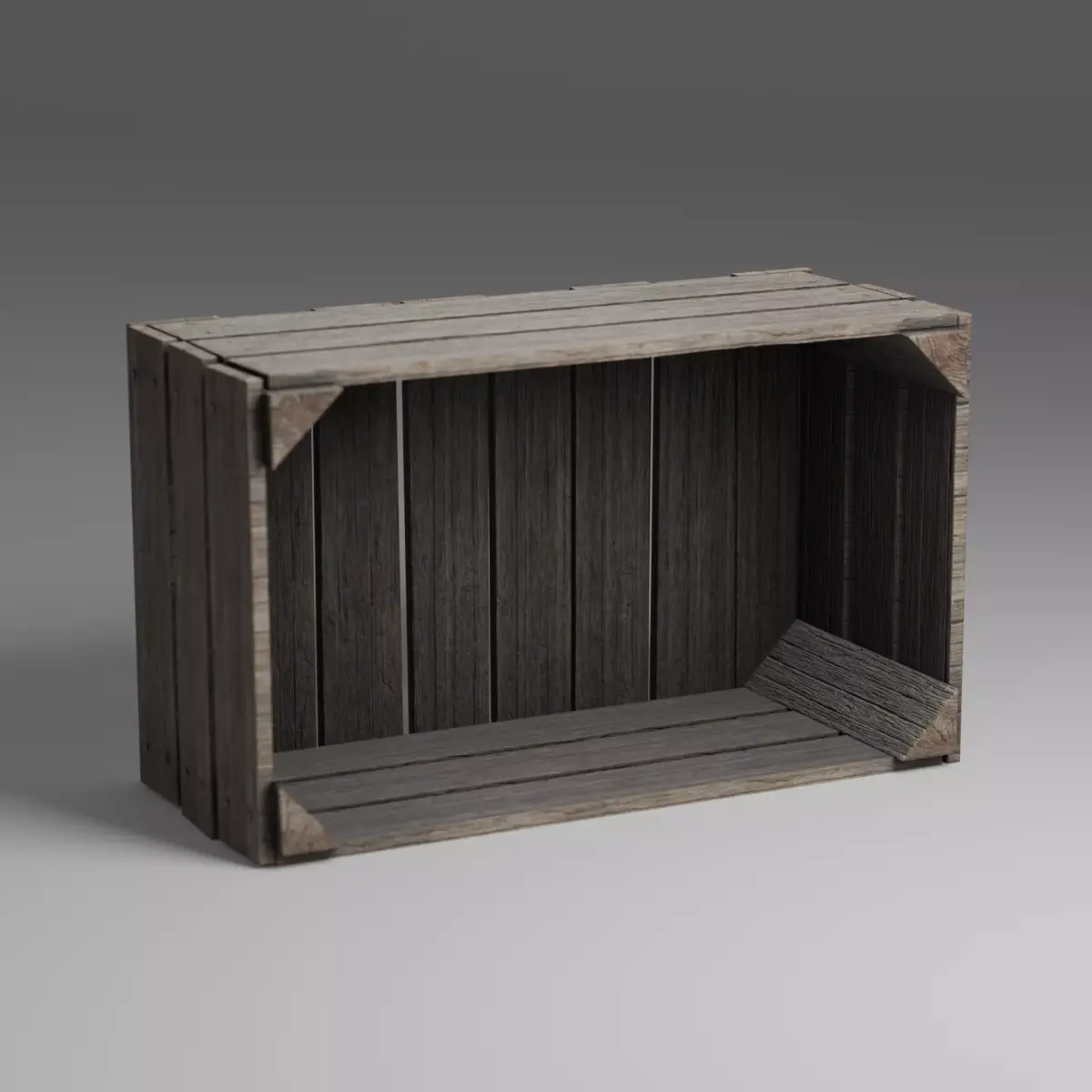 Wooden Crate 3D Asset Low-poly 3D model