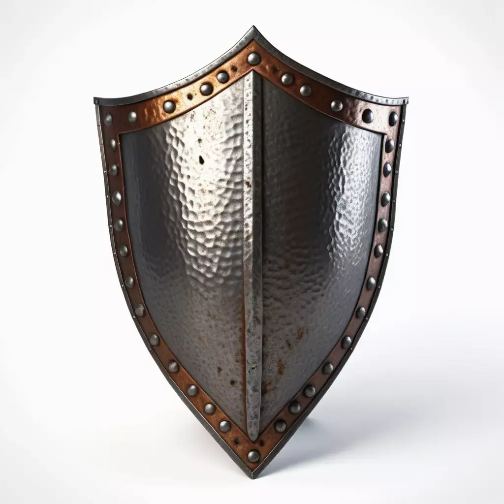 Detailed Medieval Battle Shield 3D model