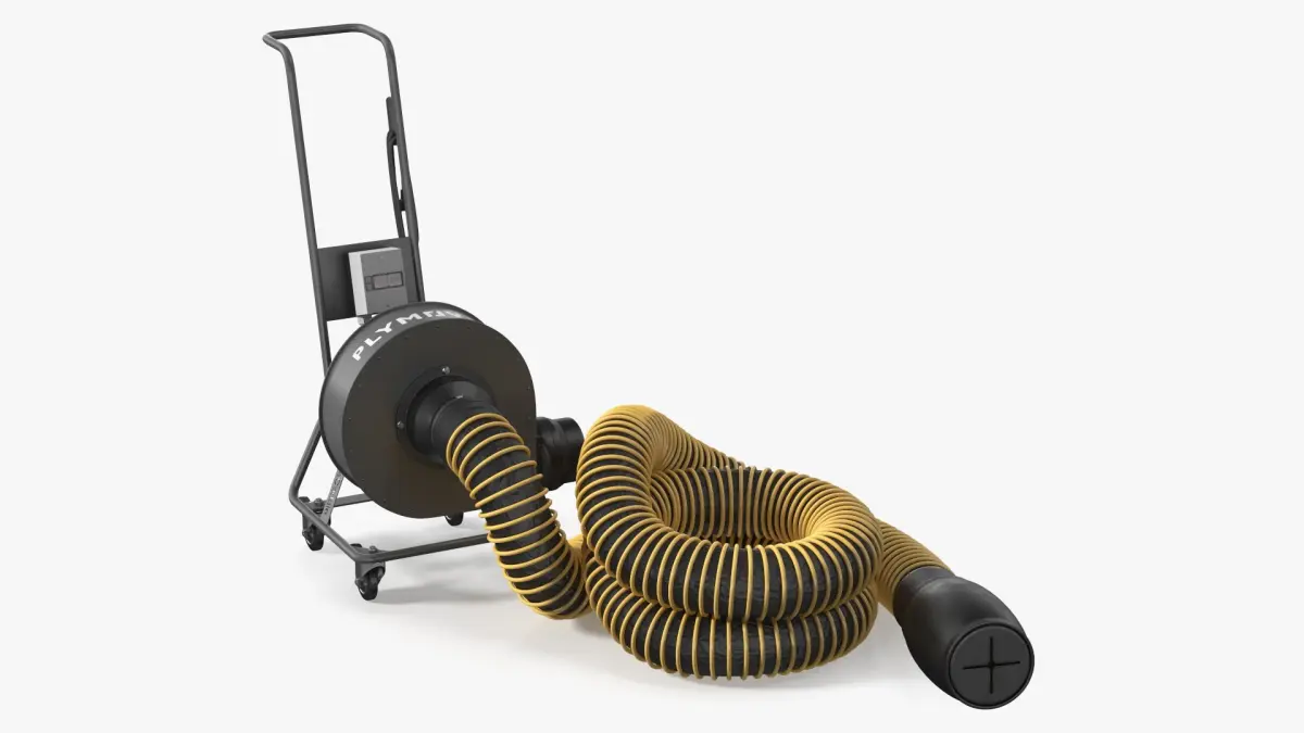 FumeCaddie Vehicle Exhaust Extractor Rigged for Maya 3D model