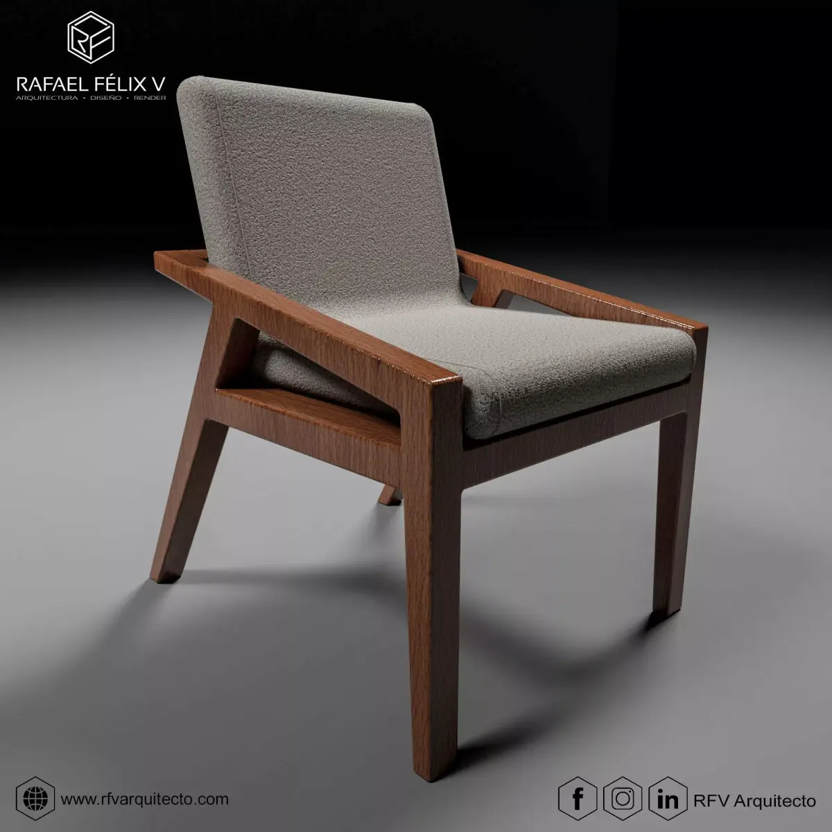 Silla moderna modelo Exa Free 3D model