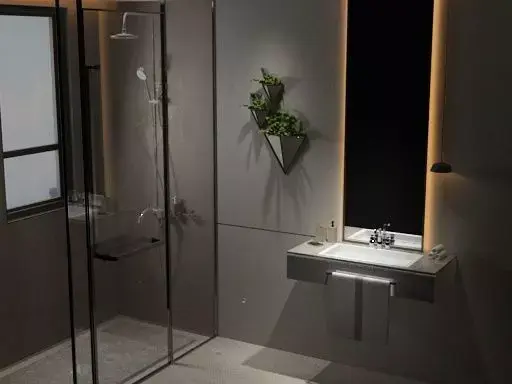 modern chic bathroom Free 3D model