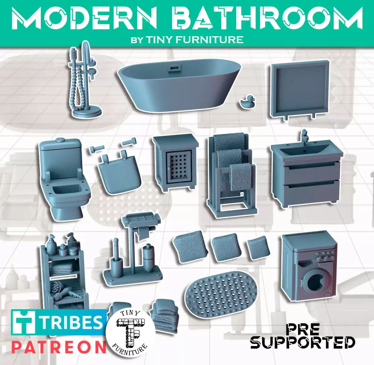 Modern Bathroom 3D print model