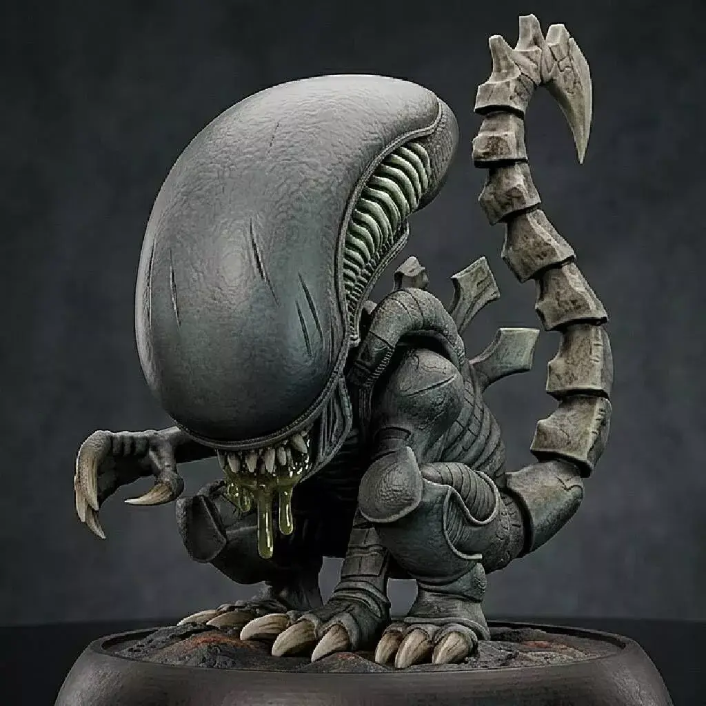  Chibi Cute and Deadly Xenomorph Presupported STL 3D print model