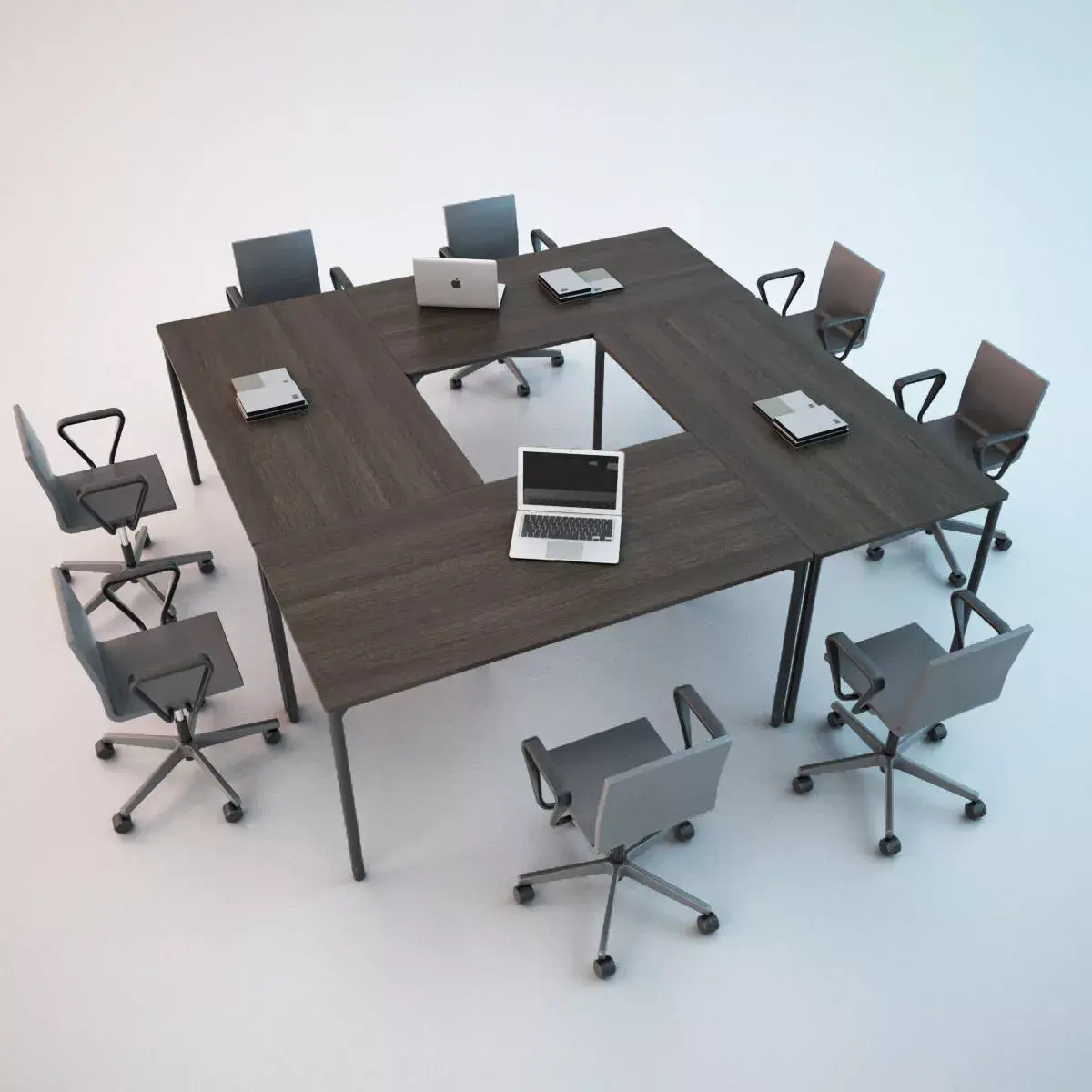 Conference Chair and Table 01 Free 3D model