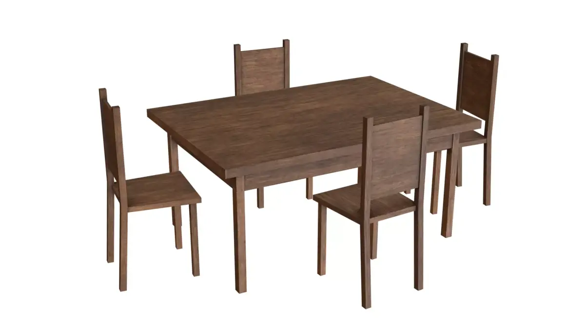 Table and chair Free low-poly 3D model purchase