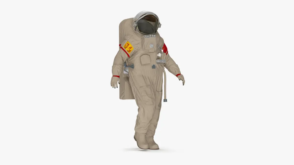 China Feitian Space Suit Rigged for Maya 3D model