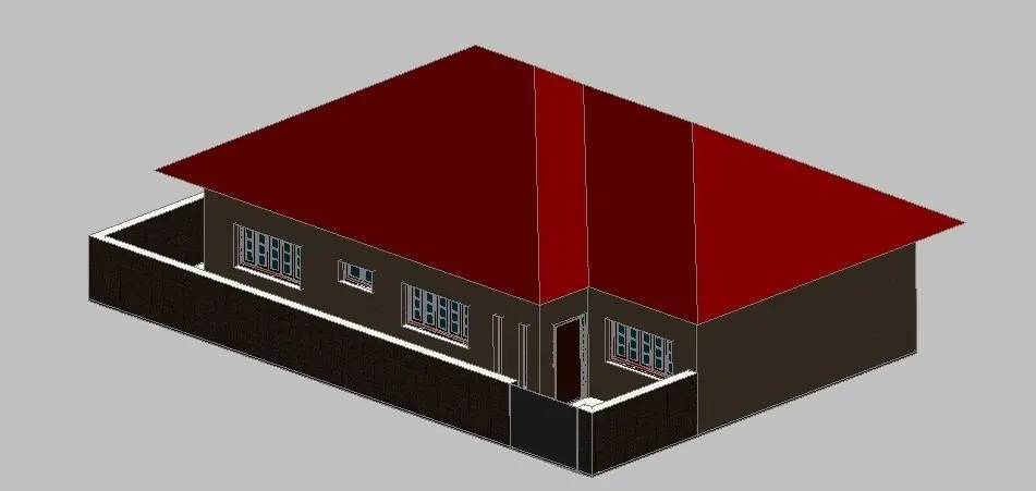 HOME house with roof Free 3D model