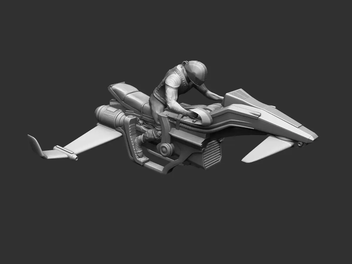 Motorcycle of the future 3D print model