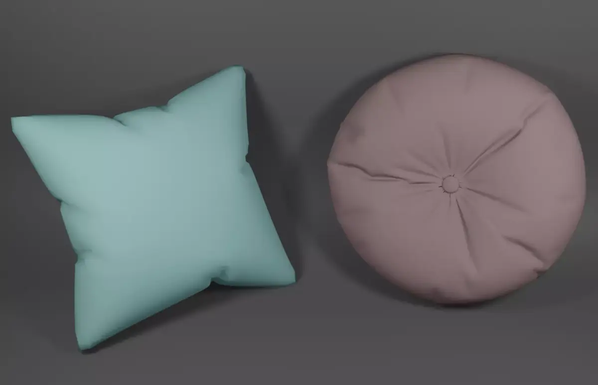 pillow for creating an interior Free low-poly 3D model
