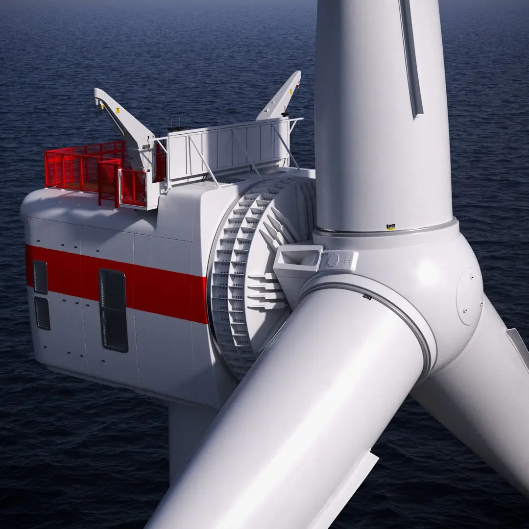 Crane Seasight Davits on Offshore Wind Turbine 3D model