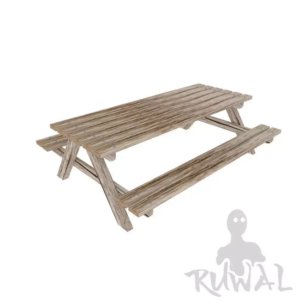 Picnic Tables  Free low-poly 3D model
