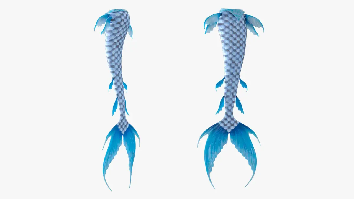 Mermaid Tail Blue 3D model