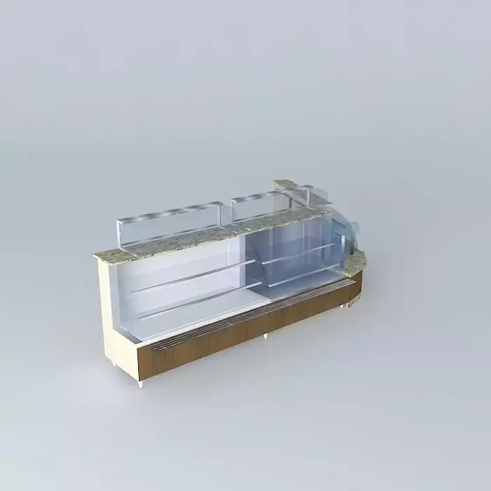 Kit809L Curved Glass Exhibitors Free 3D model
