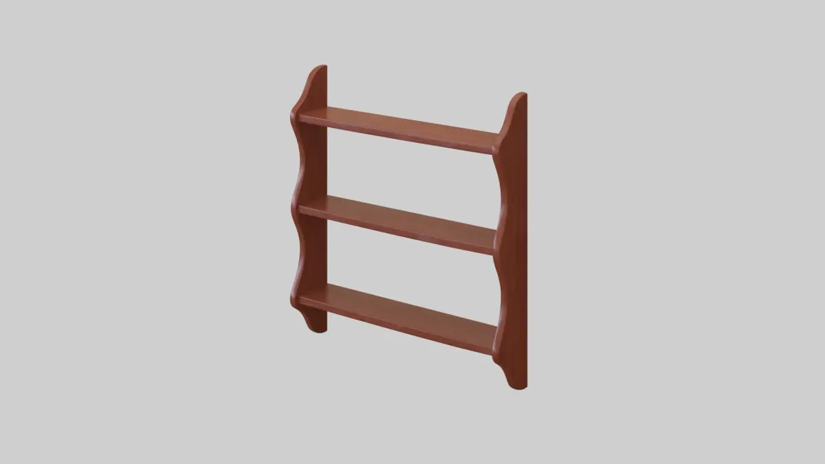 Triple Wavy Shelf 3D model