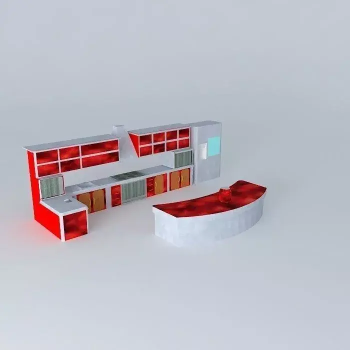 kitchen set style ELcom corp Free 3D model