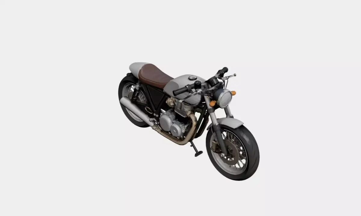 Cafe Racer Motorcycle 3D Model Vintage Frame Custom Bike 3D model purchase