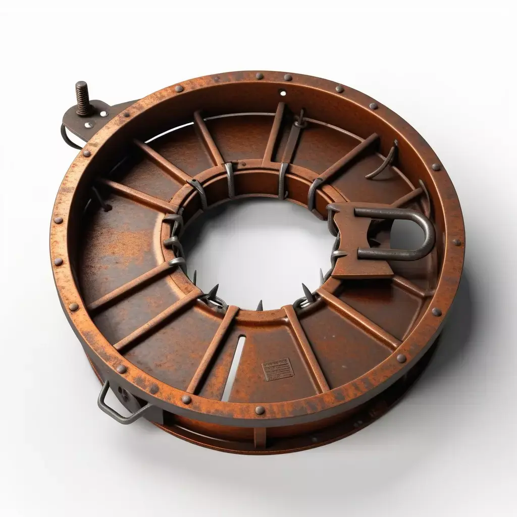 Rusty Industrial Submarine Mine 3D model