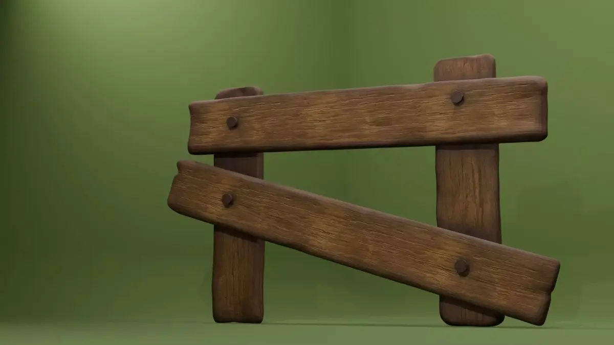 Wooden Fence Free 3D model buy