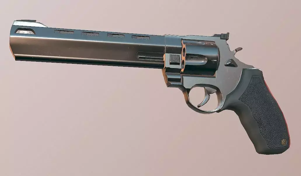 Raging Bull 454 Casull - Game Ready - Revolver Low-poly 3D model