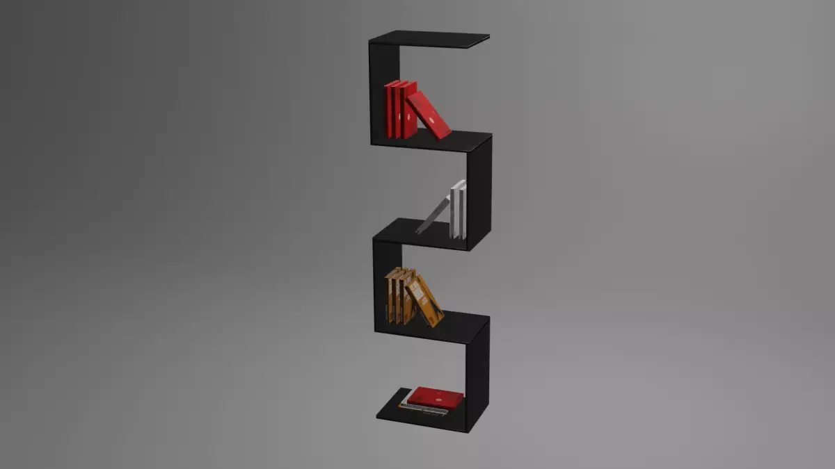 Modern Home Library  Free low-poly 3D model
