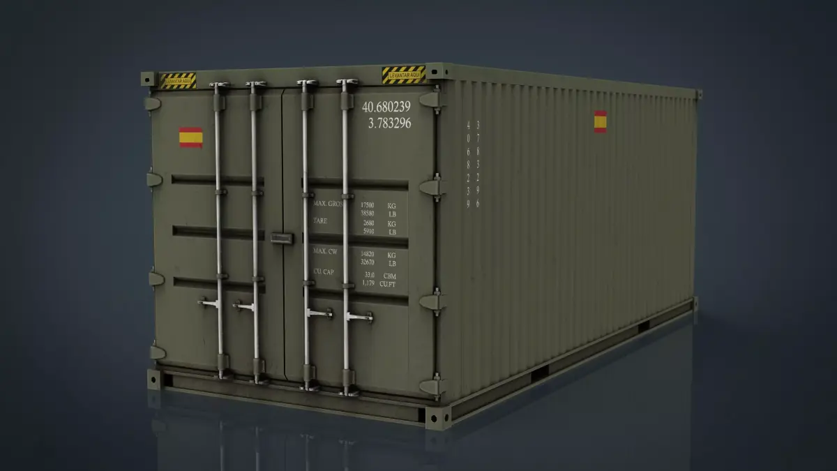 Spanish Military Container  Low-poly 3D model