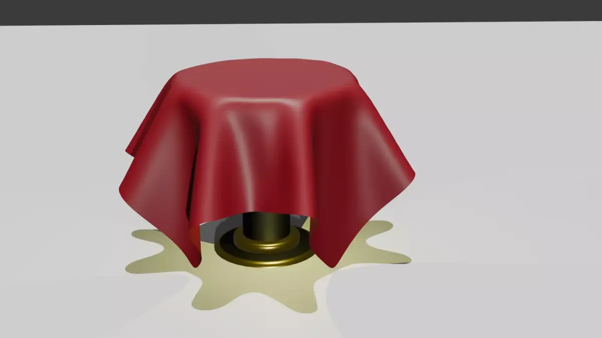 Round Table With Cloth Free low-poly 3D model