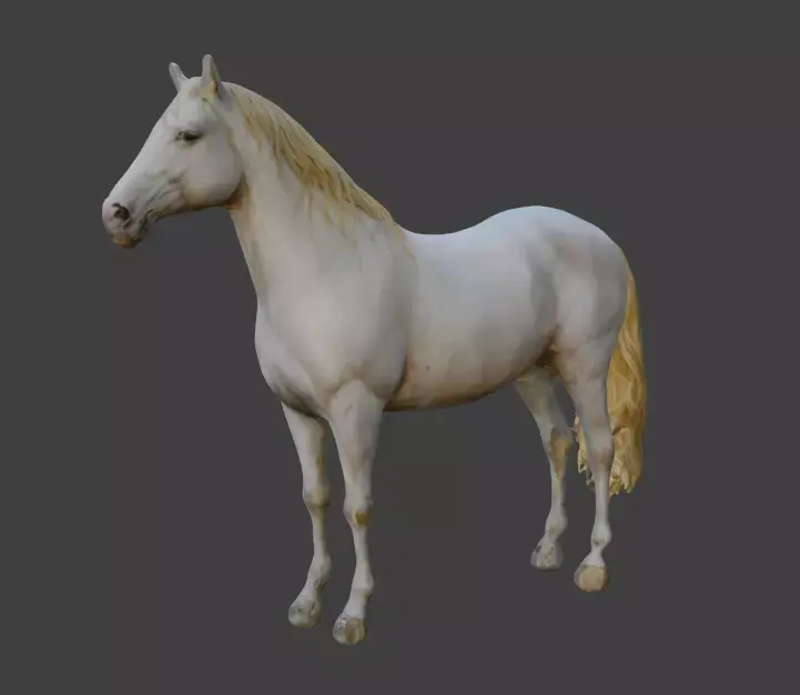  white horse 3D model purchase