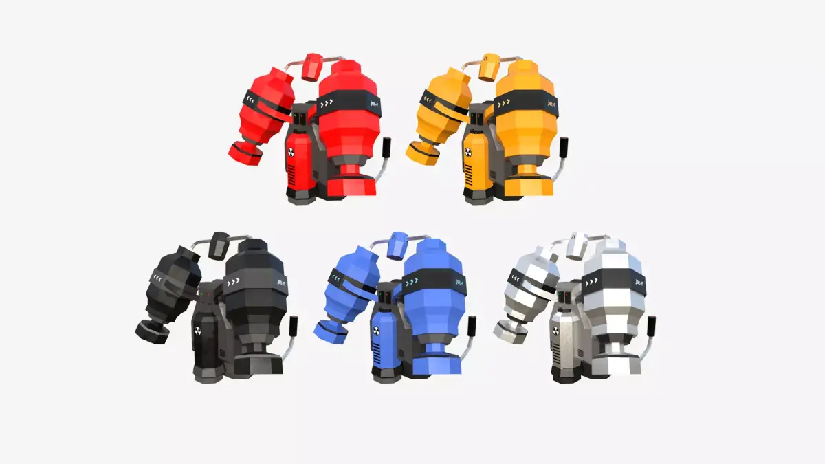 05 Jetpack Low Poly F Collection - SciFi Character Design purchase