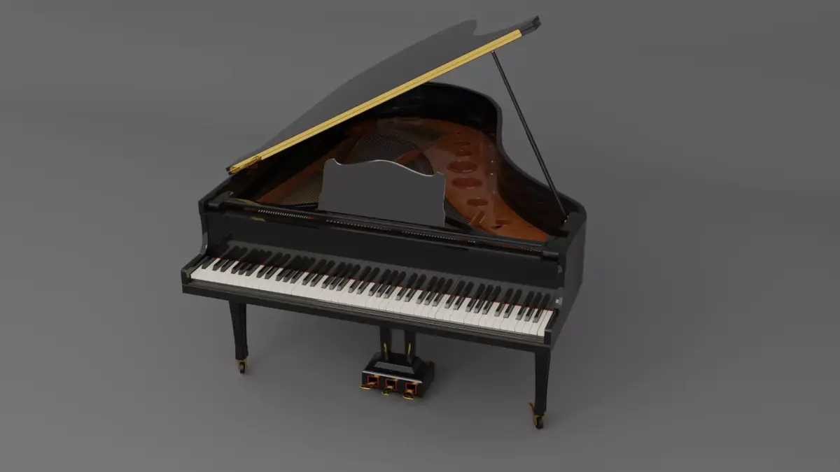 Generic Grand Piano Free 3D model