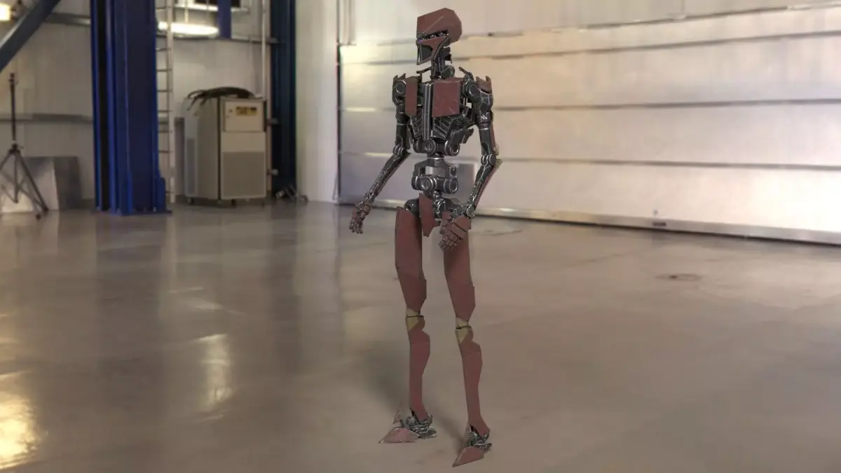 Animated fully rigged robot  3D model