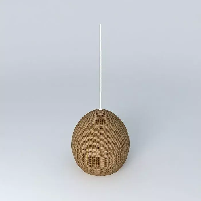 lustre de vime wicker ceiling lamp Free 3D model